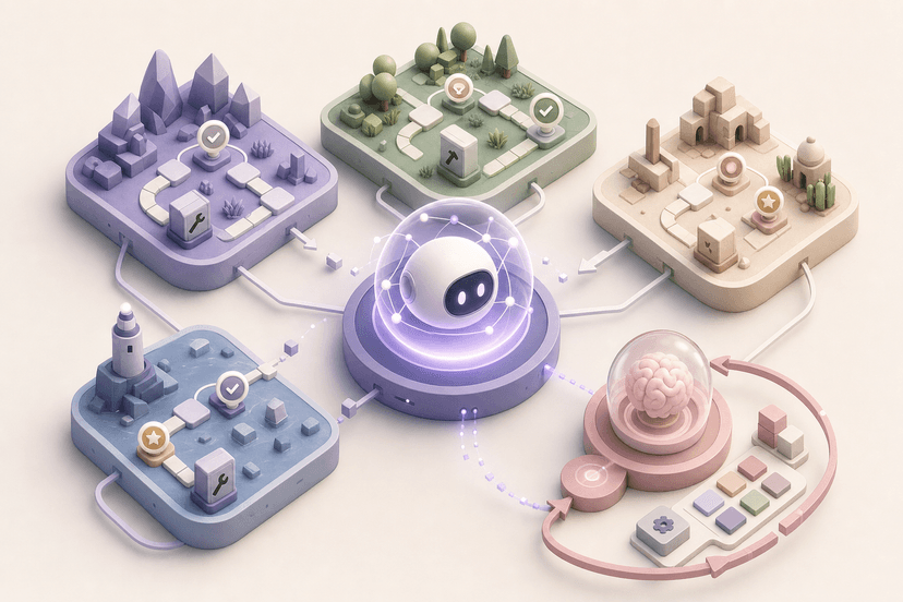 How AI Agents Learn Better by Designing Their Own Worlds